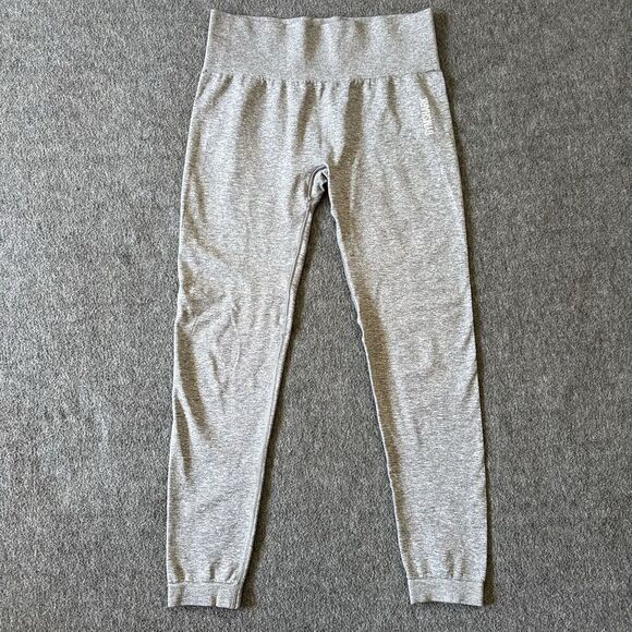 Gymshark Adapt Seamless Leggings Women's Grey High Compression Medium - Picture 1 of 8